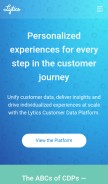 How lytics.io looks like on a mobile device such as an iPhone.
