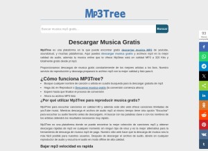 How m.mp3tree.net looks like on a tablet such as an iPad.