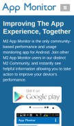 How m2appmonitor.com looks like on a mobile device such as an iPhone.