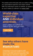 How m3ins.com looks like on a mobile device such as an iPhone.