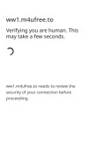 How m4ufree.to looks like on a mobile device such as an iPhone.