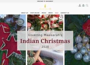 How maaisarah.com looks like on a tablet such as an iPad.