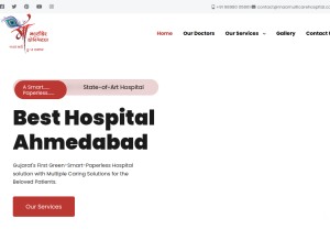 How maamulticarehospital.com looks like on a tablet such as an iPad.