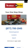 How macallisterrentals.com looks like on a mobile device such as an iPhone.