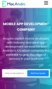How macandro.com looks like on a mobile device such as an iPhone.