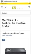 How macconsultshop.de looks like on a mobile device such as an iPhone.