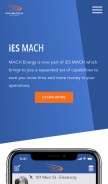 How machenergy.com looks like on a mobile device such as an iPhone.
