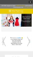 How machighway.com looks like on a mobile device such as an iPhone.