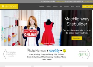 How machighway.com looks like on a tablet such as an iPad.