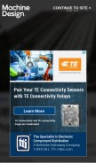 How machinedesign.com looks like on a mobile device such as an iPhone.