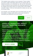 How machinemetrics.com looks like on a mobile device such as an iPhone.