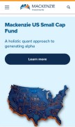 How mackenzieinvestments.com looks like on a mobile device such as an iPhone.