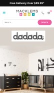 How macklems.com looks like on a mobile device such as an iPhone.