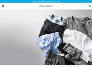 How mackweldon.com looks like on a tablet such as an iPad.
