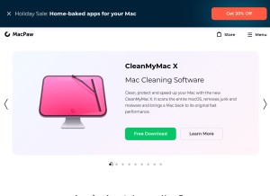 How macpaw.com looks like on a tablet such as an iPad.