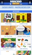 How macrojuegos.com looks like on a mobile device such as an iPhone.