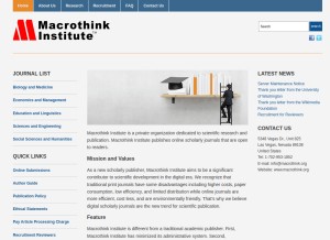 How macrothink.org looks like on a tablet such as an iPad.