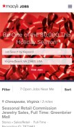 How macysjobs.com looks like on a mobile device such as an iPhone.