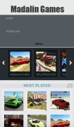 How madalingames.com looks like on a mobile device such as an iPhone.
