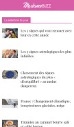 How madamebuzz.fr looks like on a mobile device such as an iPhone.