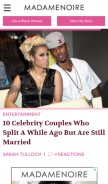 How madamenoire.com looks like on a mobile device such as an iPhone.