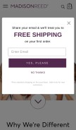 How madison-reed.com looks like on a mobile device such as an iPhone.