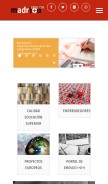 How madrimasd.org looks like on a mobile device such as an iPhone.