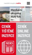 How mafra.cz looks like on a mobile device such as an iPhone.