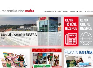 How mafra.cz looks like on a tablet such as an iPad.
