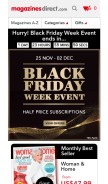 How magazinesdirect.com looks like on a mobile device such as an iPhone.