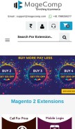 How magecomp.com looks like on a mobile device such as an iPhone.