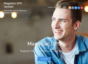 How magellan-gps-updates.com looks like on a tablet such as an iPad.