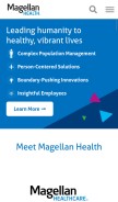 How magellanhealth.com looks like on a mobile device such as an iPhone.
