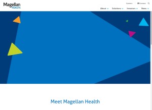 How magellanhealth.com looks like on a tablet such as an iPad.