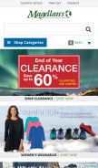 How magellans.com looks like on a mobile device such as an iPhone.