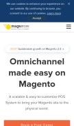 How magestore.com looks like on a mobile device such as an iPhone.