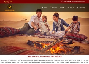How magic-desert-trips.com looks like on a tablet such as an iPad.