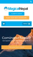 How magicalnepal.com looks like on a mobile device such as an iPhone.