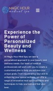 How magichourmedspa.com looks like on a mobile device such as an iPhone.