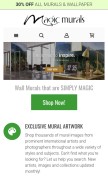 How magicmurals.com looks like on a mobile device such as an iPhone.