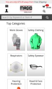 How magidglove.com looks like on a mobile device such as an iPhone.