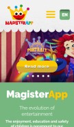 How magisterapp.com looks like on a mobile device such as an iPhone.