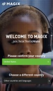 How magix.com looks like on a mobile device such as an iPhone.