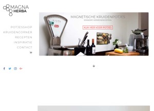 How magnaherba.nl looks like on a tablet such as an iPad.