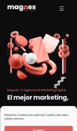 How magnesfactory.com looks like on a mobile device such as an iPhone.