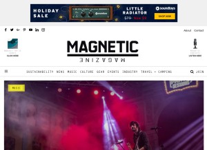 How magneticmag.com looks like on a tablet such as an iPad.