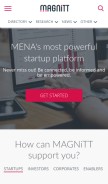 How magnitt.com looks like on a mobile device such as an iPhone.