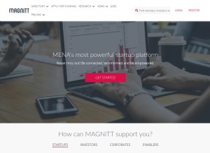 How magnitt.com looks like on a tablet such as an iPad.