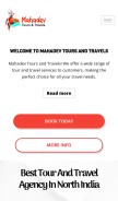 How mahadevtoursandtravels.com looks like on a mobile device such as an iPhone.