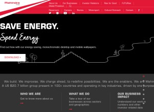 How mahindra.com looks like on a tablet such as an iPad.